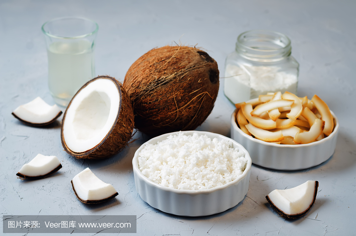 椰子菜的列表。椰子芯片;椰子汁;椰子黃油和椰子片